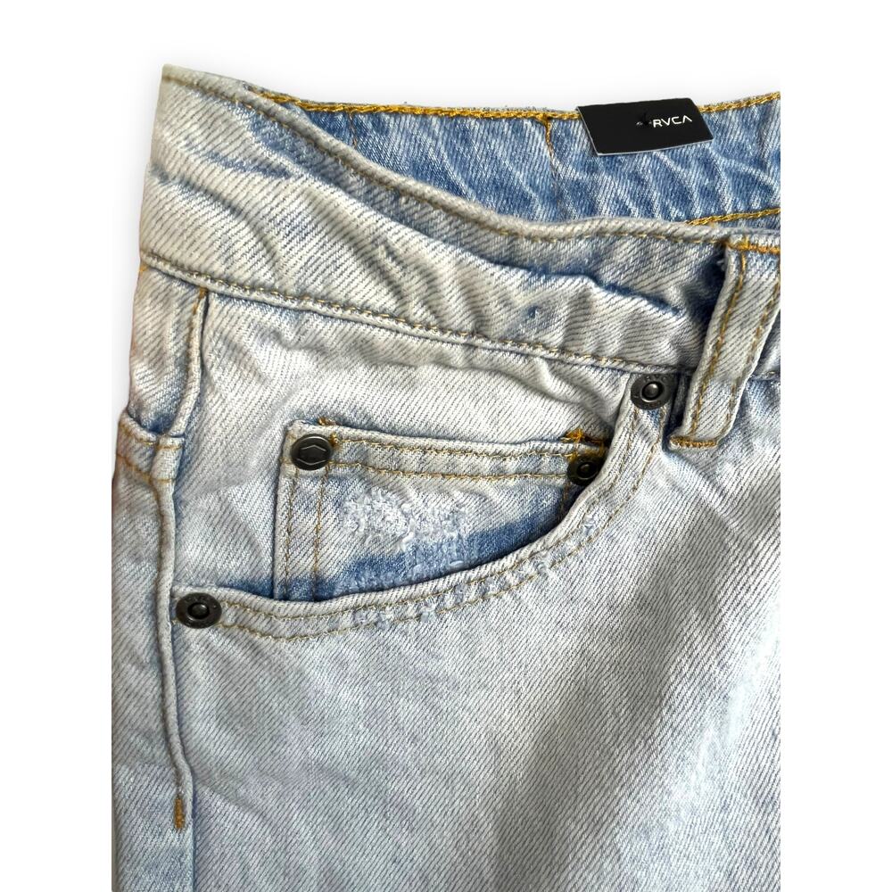 RVCA Filtered Skater Distressed Jean | Bleachout | Womens 28 NWT - Picture 7 of 11